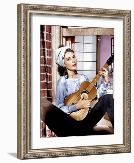 Breakfast at Tiffany's, Audrey Hepburn, 1961-null-Framed Photo