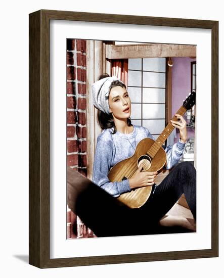 Breakfast at Tiffany's, Audrey Hepburn, 1961-null-Framed Photo