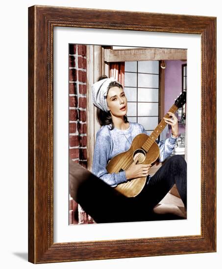 Breakfast at Tiffany's, Audrey Hepburn, 1961-null-Framed Photo