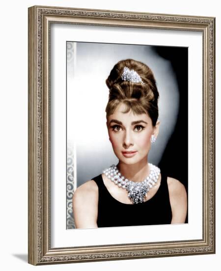 Breakfast at Tiffany's, Audrey Hepburn, 1961-null-Framed Photo