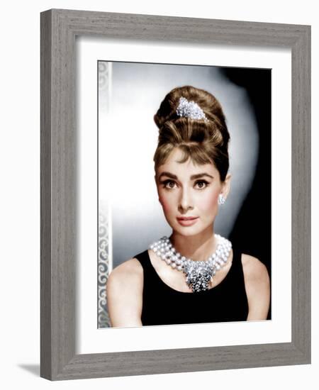 Breakfast at Tiffany's, Audrey Hepburn, 1961-null-Framed Photo