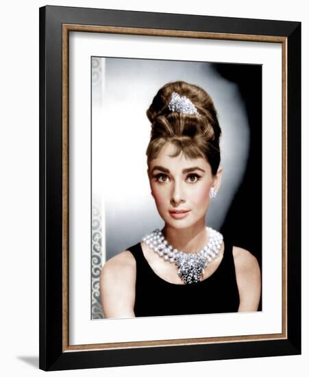 Breakfast at Tiffany's, Audrey Hepburn, 1961-null-Framed Photo