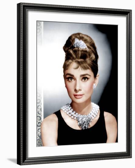 Breakfast at Tiffany's, Audrey Hepburn, 1961-null-Framed Photo