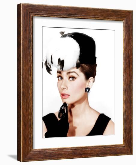 Breakfast at Tiffany's, Audrey Hepburn, 1961-null-Framed Photo