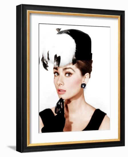 Breakfast at Tiffany's, Audrey Hepburn, 1961-null-Framed Photo