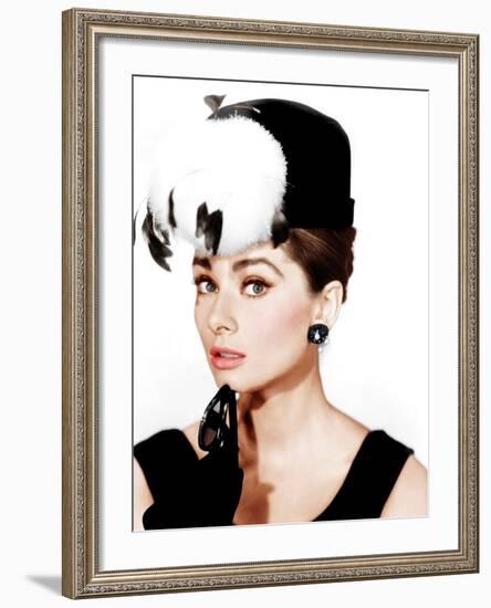 Breakfast at Tiffany's, Audrey Hepburn, 1961-null-Framed Photo