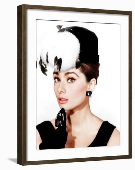 Breakfast at Tiffany's, Audrey Hepburn, 1961-null-Framed Photo