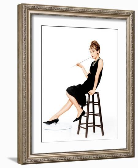 Breakfast at Tiffany's, Audrey Hepburn, 1961-null-Framed Photo