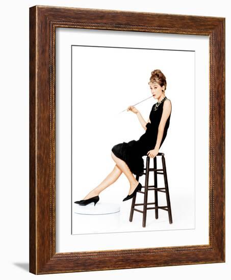 Breakfast at Tiffany's, Audrey Hepburn, 1961-null-Framed Photo