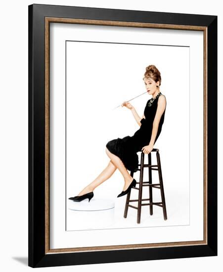 Breakfast at Tiffany's, Audrey Hepburn, 1961-null-Framed Photo