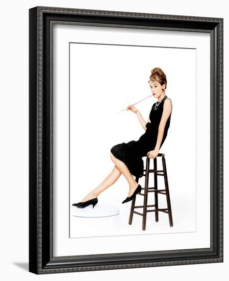 Breakfast at Tiffany's, Audrey Hepburn, 1961-null-Framed Photo