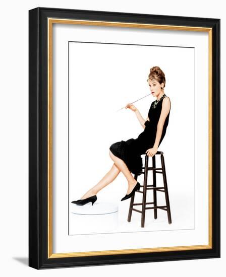 Breakfast at Tiffany's, Audrey Hepburn, 1961-null-Framed Photo