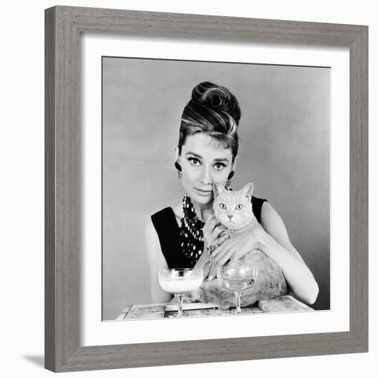 Breakfast at Tiffany's, Audrey Hepburn, 1961-null-Framed Photo