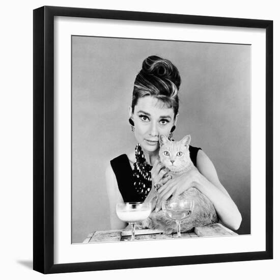 Breakfast at Tiffany's, Audrey Hepburn, 1961-null-Framed Photo