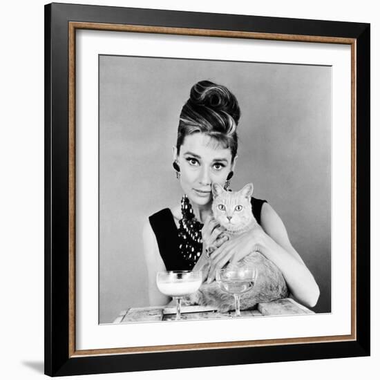 Breakfast at Tiffany's, Audrey Hepburn, 1961-null-Framed Photo