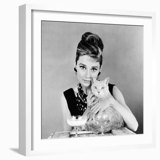 Breakfast at Tiffany's, Audrey Hepburn, 1961-null-Framed Photo