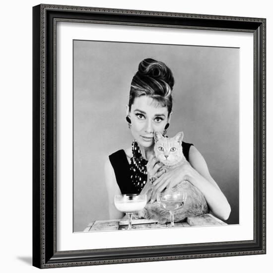 Breakfast at Tiffany's, Audrey Hepburn, 1961-null-Framed Photo