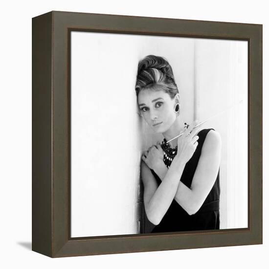 Breakfast at Tiffany's, Audrey Hepburn, 1961-null-Framed Stretched Canvas