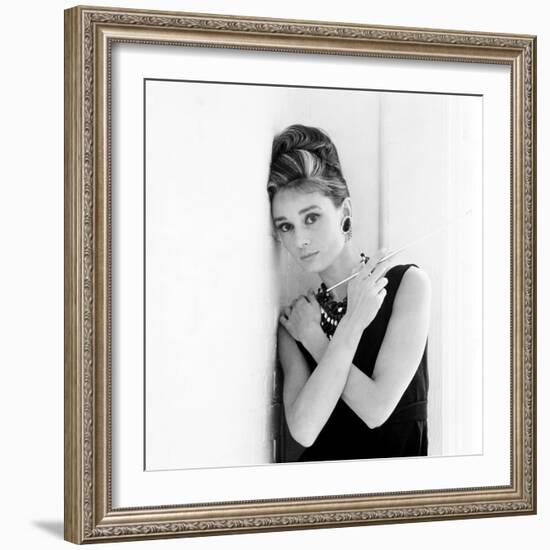 Breakfast at Tiffany's, Audrey Hepburn, 1961-null-Framed Photo