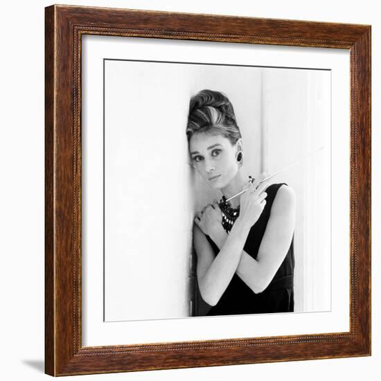 Breakfast at Tiffany's, Audrey Hepburn, 1961-null-Framed Photo