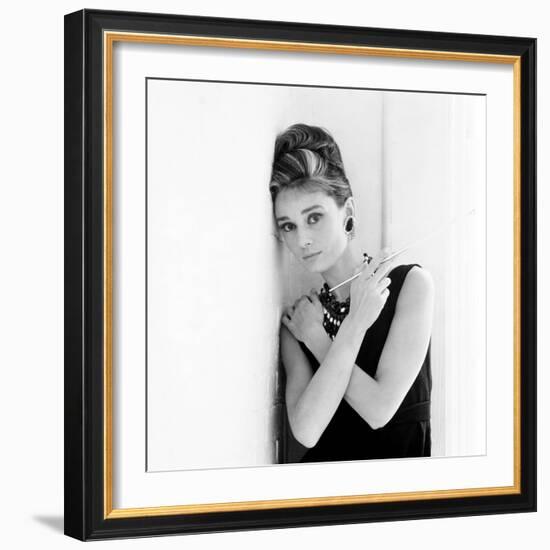 Breakfast at Tiffany's, Audrey Hepburn, 1961-null-Framed Photo