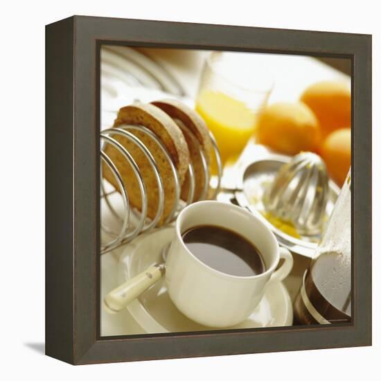 Breakfast, Coffee, Toast, Fresh Orange Juice-John Miller-Framed Premier Image Canvas