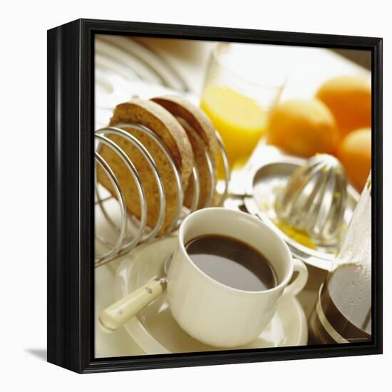 Breakfast, Coffee, Toast, Fresh Orange Juice-John Miller-Framed Premier Image Canvas