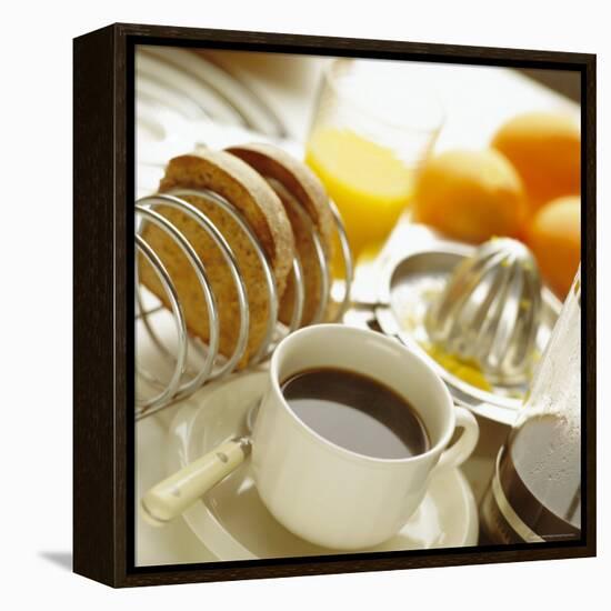 Breakfast, Coffee, Toast, Fresh Orange Juice-John Miller-Framed Premier Image Canvas