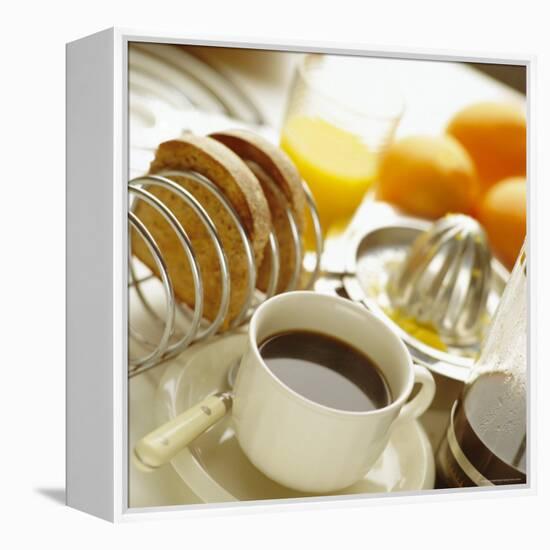 Breakfast, Coffee, Toast, Fresh Orange Juice-John Miller-Framed Premier Image Canvas