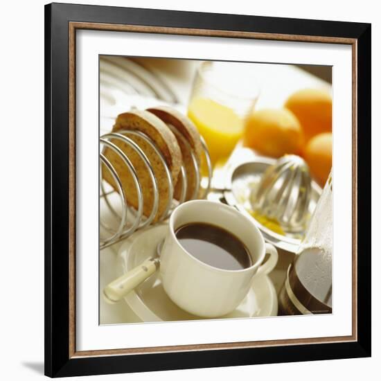 Breakfast, Coffee, Toast, Fresh Orange Juice-John Miller-Framed Photographic Print