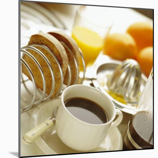 Breakfast, Coffee, Toast, Fresh Orange Juice-John Miller-Mounted Photographic Print
