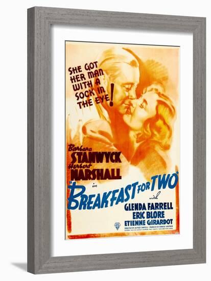 Breakfast For Two, Herbert Marshall, Barbara Stanwyck, 1937-null-Framed Premium Giclee Print