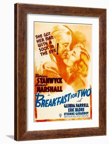 Breakfast For Two, Herbert Marshall, Barbara Stanwyck, 1937-null-Framed Premium Giclee Print