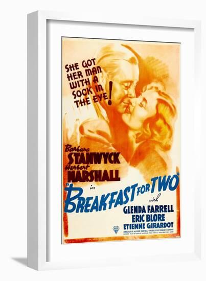 Breakfast For Two, Herbert Marshall, Barbara Stanwyck, 1937-null-Framed Premium Giclee Print