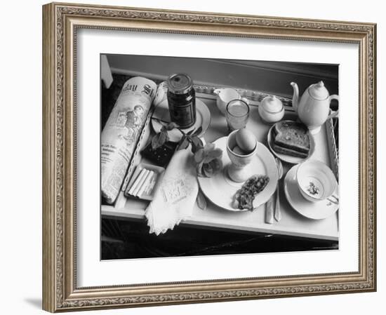 Breakfast identical to One of Pres. Franklin D. Roosevelt's at Guest House of Gen. Edwin M. Watson-Alfred Eisenstaedt-Framed Photographic Print