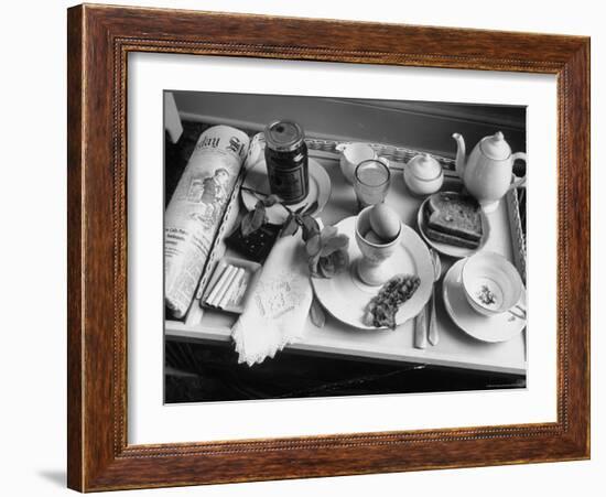 Breakfast identical to One of Pres. Franklin D. Roosevelt's at Guest House of Gen. Edwin M. Watson-Alfred Eisenstaedt-Framed Photographic Print