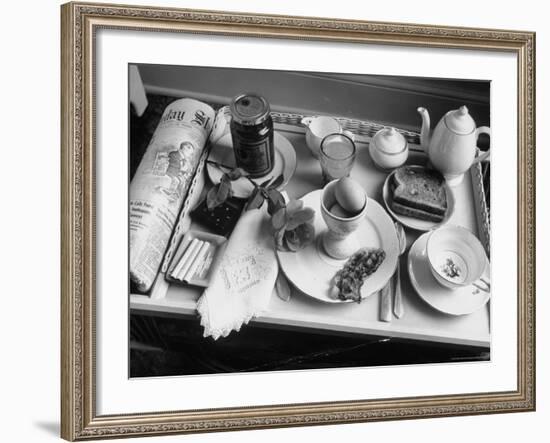 Breakfast identical to One of Pres. Franklin D. Roosevelt's at Guest House of Gen. Edwin M. Watson-Alfred Eisenstaedt-Framed Photographic Print