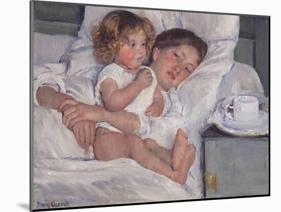 Breakfast in Bed, 1897-Mary Cassatt-Mounted Giclee Print