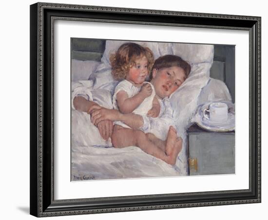 Breakfast in Bed, 1897-Mary Cassatt-Framed Giclee Print