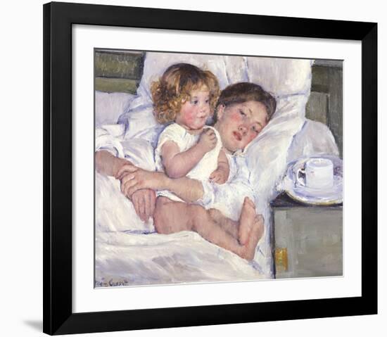 Breakfast In Bed-Mary Cassatt-Framed Premium Giclee Print