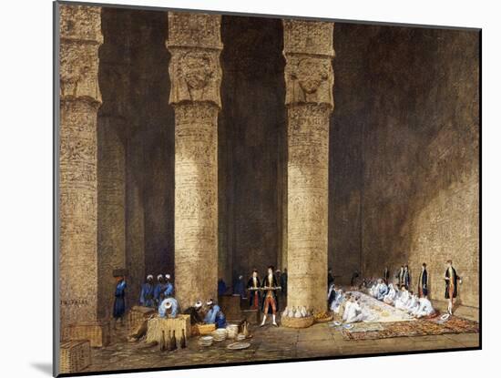 Breakfast in Egyptian Temple, from Empress Eugenie of France's Journey in Egypt-Charles Theodore Frere-Mounted Giclee Print