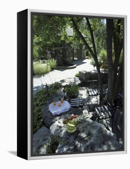 Breakfast in the Garden-null-Framed Premier Image Canvas