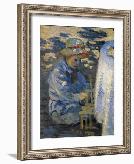 Breakfast in the Garden-Claude Monet-Framed Giclee Print