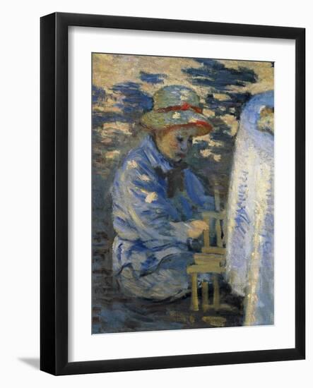 Breakfast in the Garden-Claude Monet-Framed Giclee Print