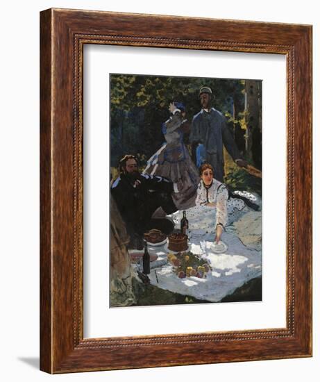 Breakfast in the Greenery-Claude Monet-Framed Art Print