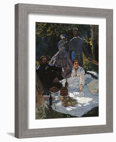 Breakfast in the Greenery-Claude Monet-Framed Art Print