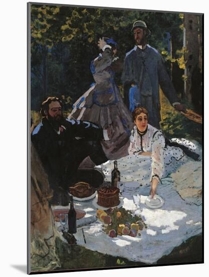 Breakfast in the Greenery-Claude Monet-Mounted Art Print