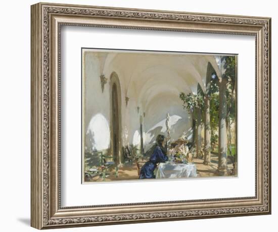 Breakfast in the Loggia, 1910 (Oil on Canvas)-John Singer Sargent-Framed Giclee Print