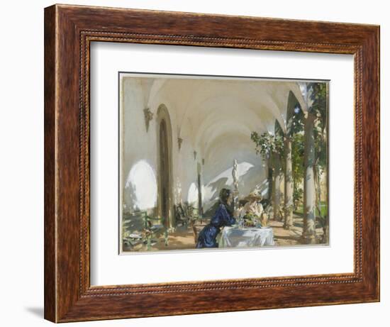 Breakfast in the Loggia, 1910 (Oil on Canvas)-John Singer Sargent-Framed Giclee Print