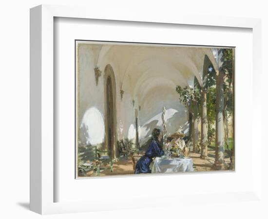 Breakfast in the Loggia, 1910 (Oil on Canvas)-John Singer Sargent-Framed Giclee Print